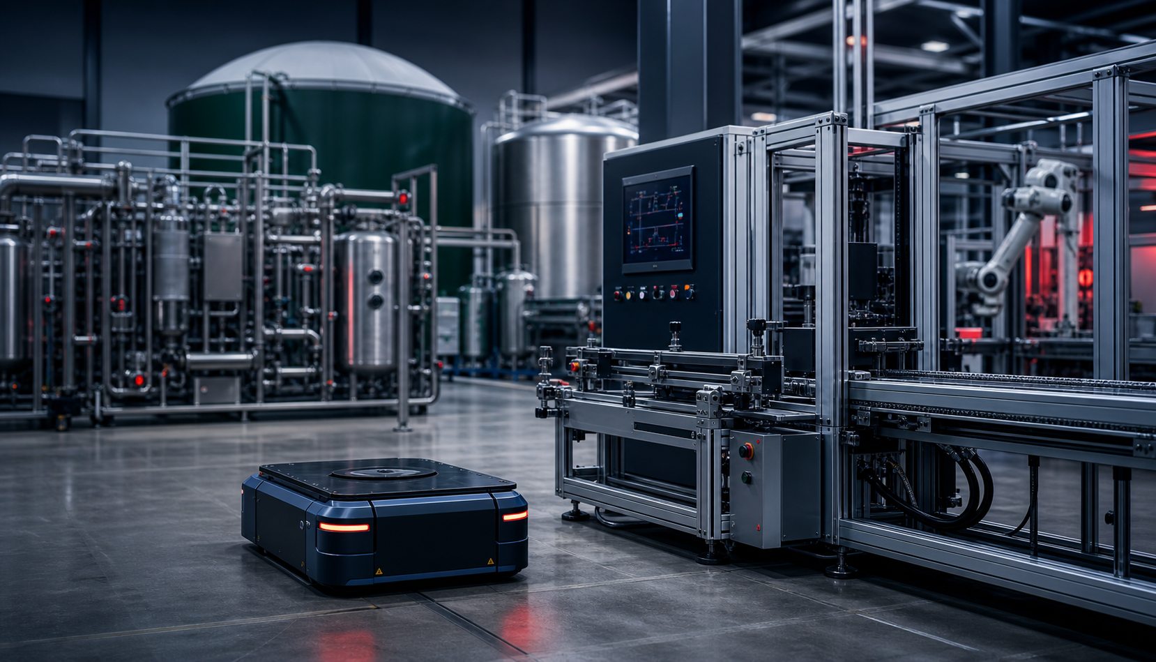 AGV, Prozessanlage und Maschinenbau als typische Automatisierungsfelder